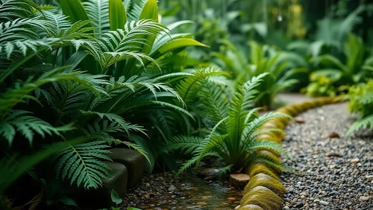 Rainfall on foliage